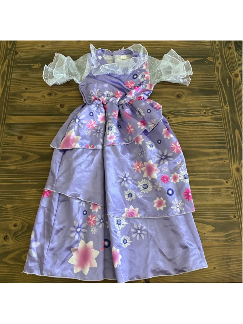 Encanto Inspired Isabela Costume Dress Girls XS Purple Floral Princess